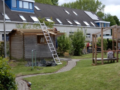 Sloop tuinhuisje Tuin