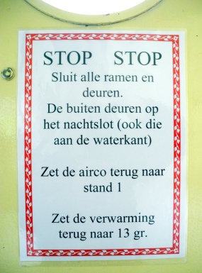 Verlaten van de CR